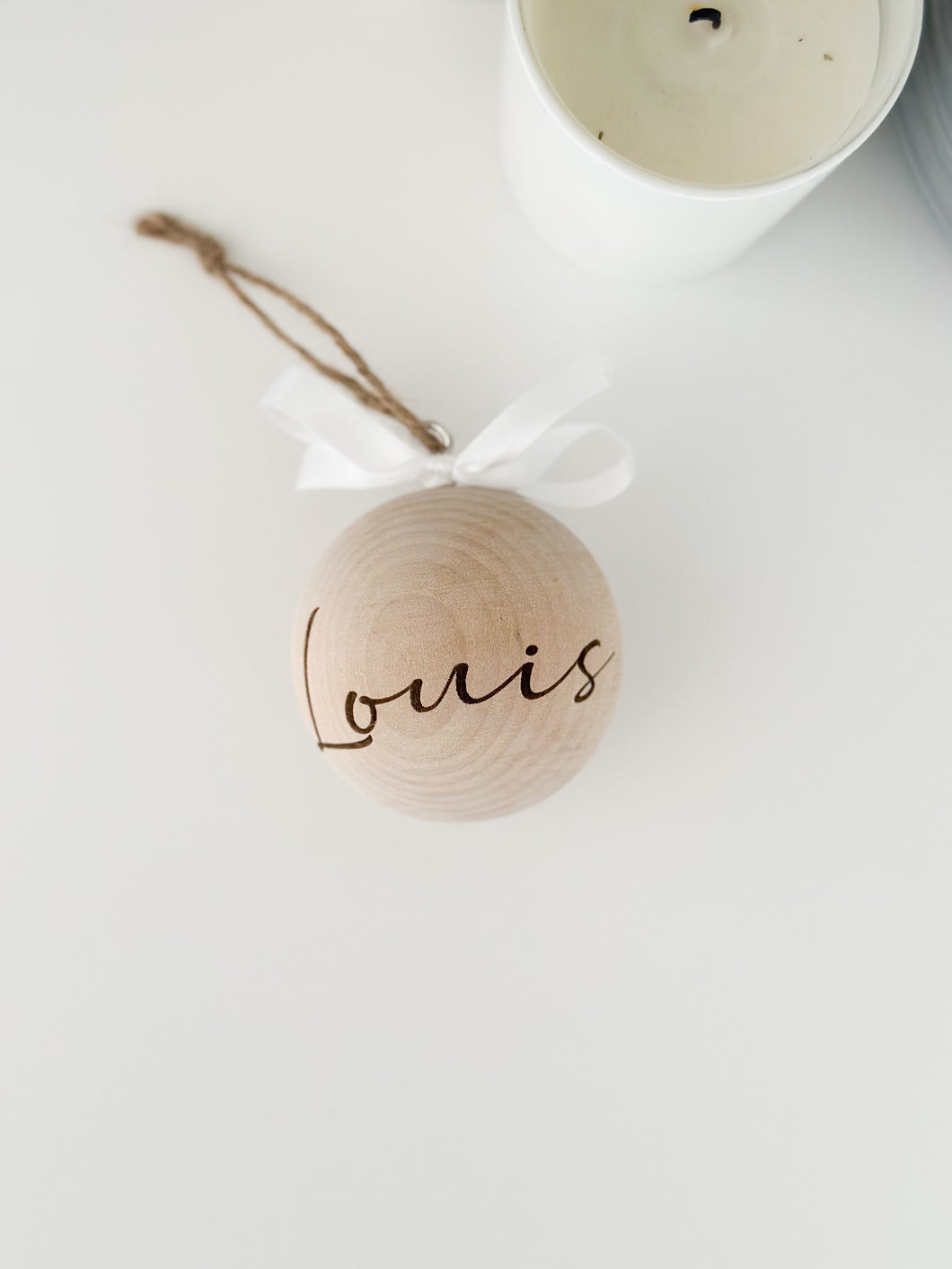 Wooden Engraved Bauble