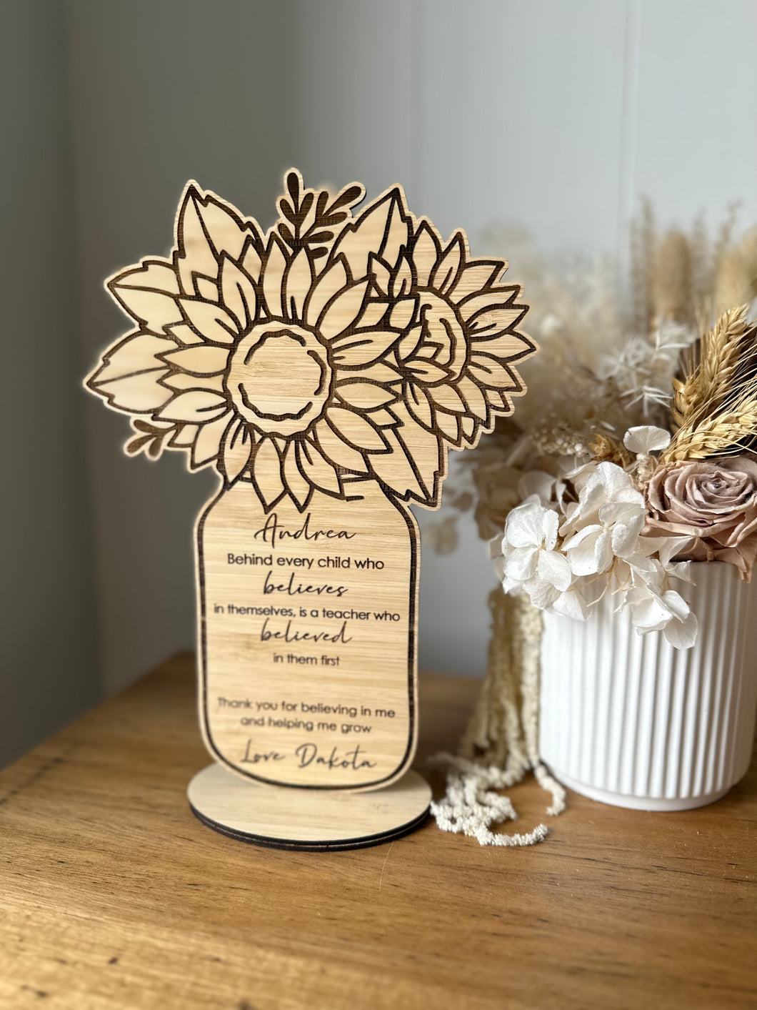 Sunflower Vase Teacher Gift