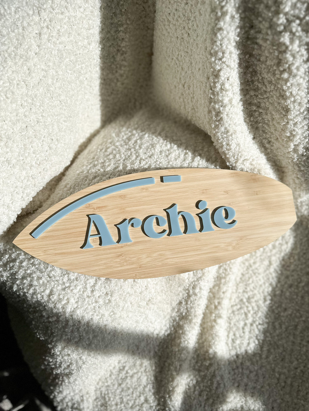 Surf Board Name Plaque