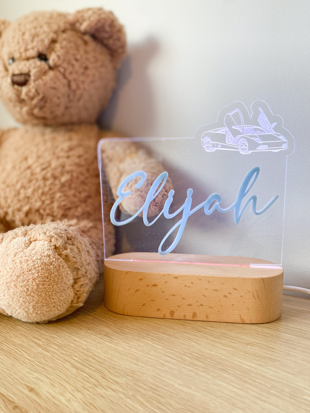 Childrens personalised LED light